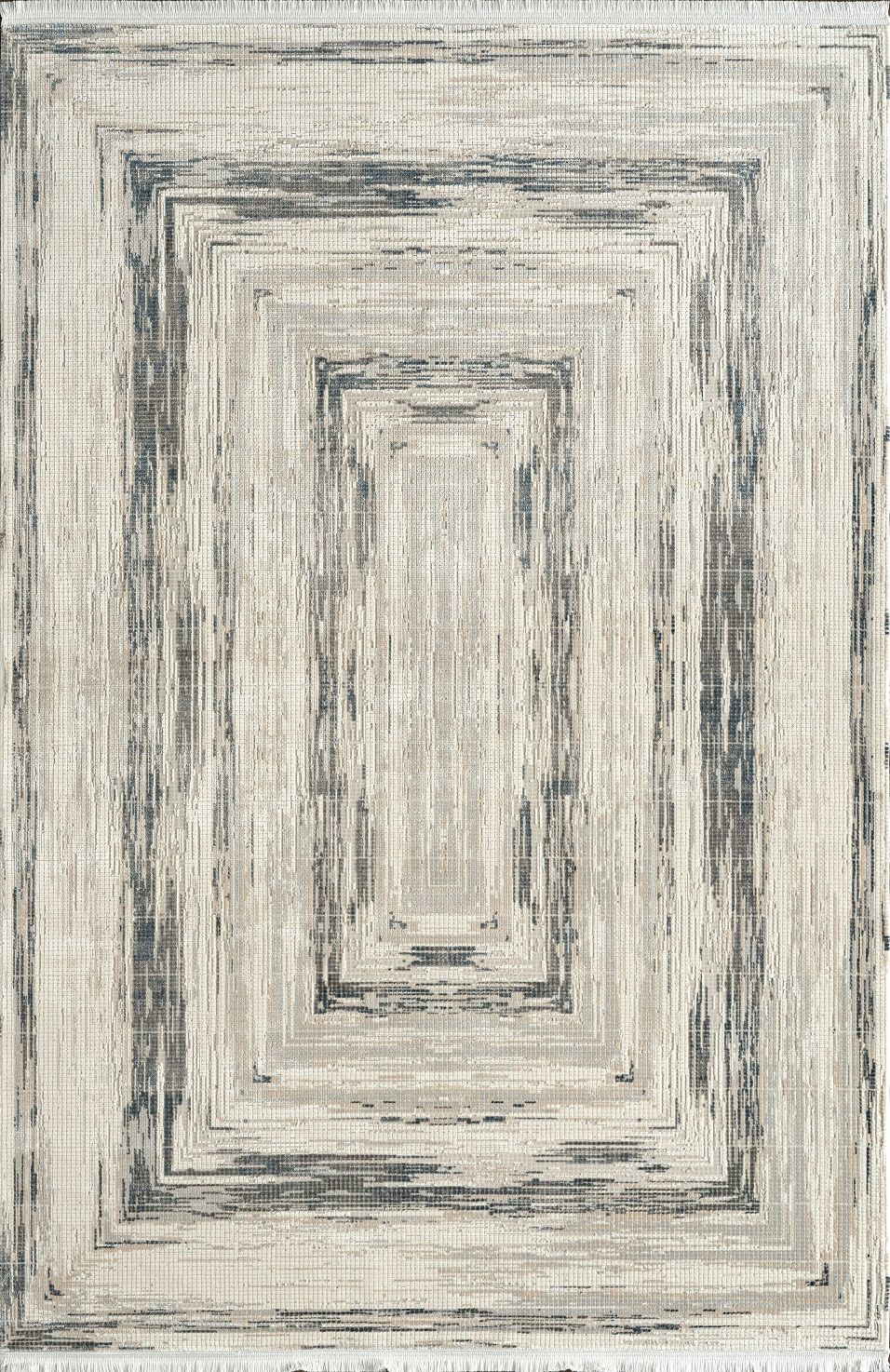 Pierre Cardin Halı Voyage KJ05B Krem Mavi Yumuşak Dokulu Viskon ve Akrilik ile Üretilen Üst Kalite Halı