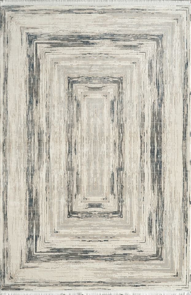 Pierre Cardin Halı Voyage KJ05B Krem Mavi Yumuşak Dokulu Viskon ve Akrilik ile Üretilen Üst Kalite Halı