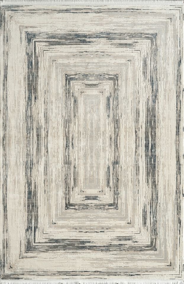 Pierre Cardin Halı Voyage KJ05B Krem Mavi Yumuşak Dokulu Viskon ve Akrilik ile Üretilen Üst Kalite Halı