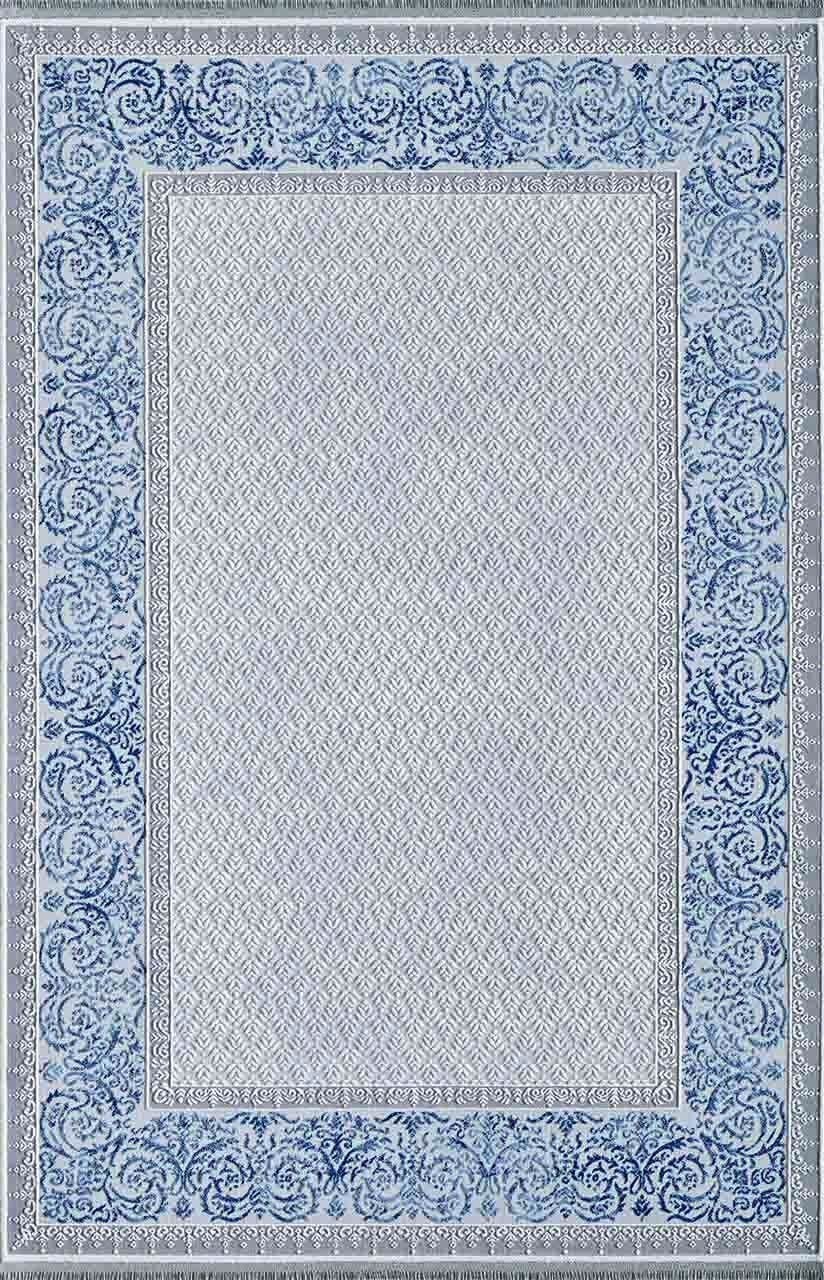 Artemis Halı Dior 9145A Gri Lacivert Akrilik Çerçeveli Klasik Oturma Odası ve Salon Halısı