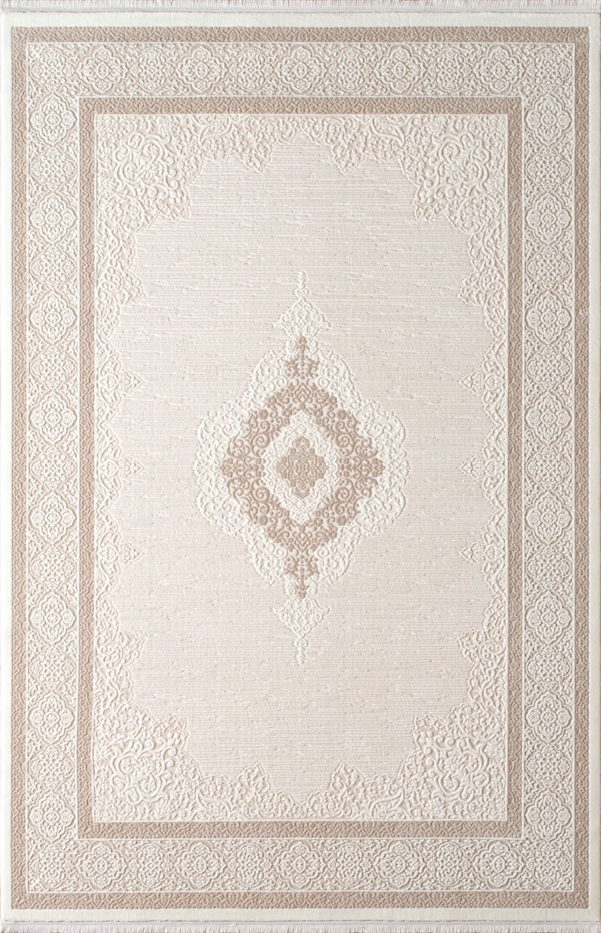 Artemis Halı Anetta 3319C Krem Bej Akrilik Yüksek Kaliteli Klasik Oturma Odası ve Salon Halısı