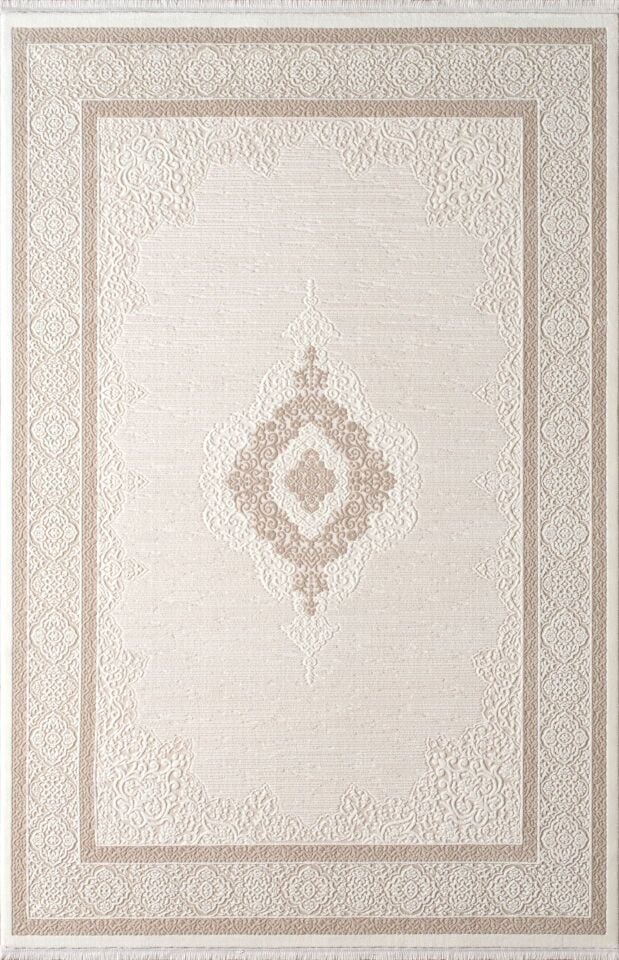 Artemis Halı Anetta 3319C Krem Bej Akrilik Yüksek Kaliteli Klasik Oturma Odası ve Salon Halısı