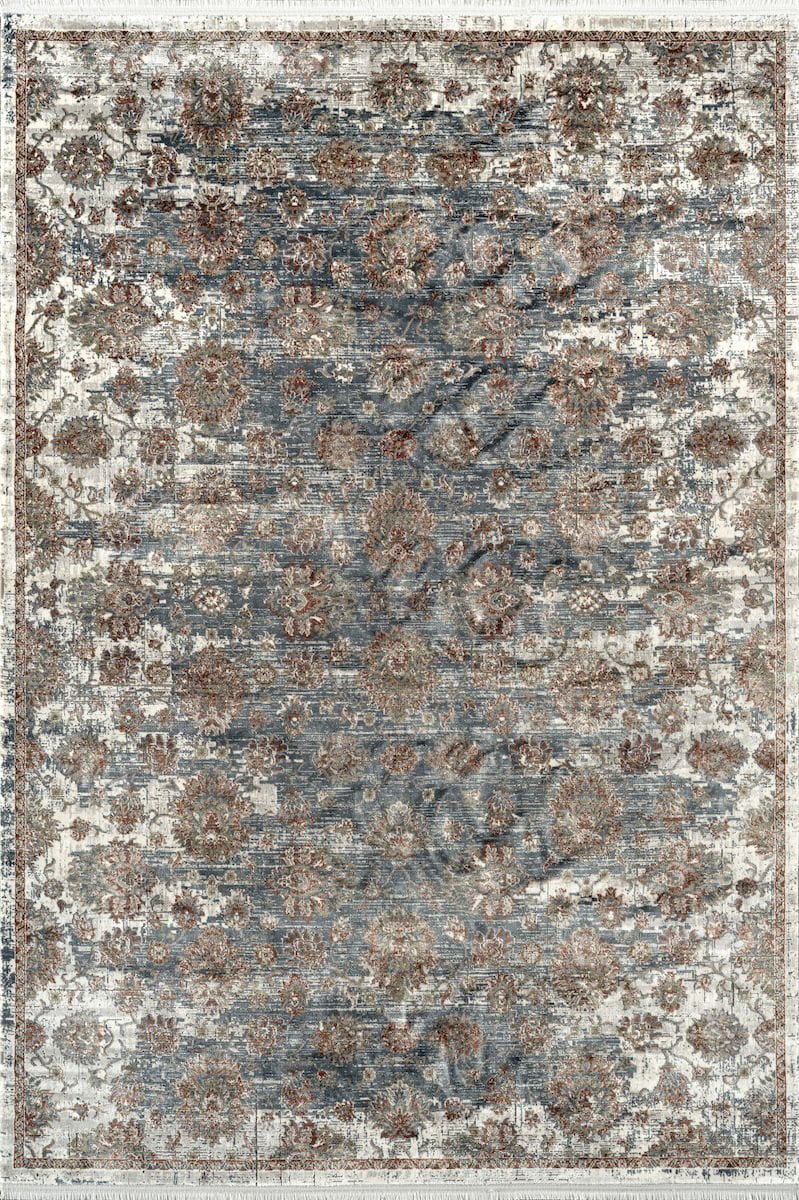 Royal Halı Diva DZ04B Kahve Multi Viskon Akrilik Yumuşak Dokulu Otantik Etnik Halı