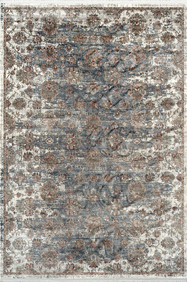 Royal Halı Diva DZ04B Kahve Multi Viskon Akrilik Yumuşak Dokulu Otantik Etnik Halı