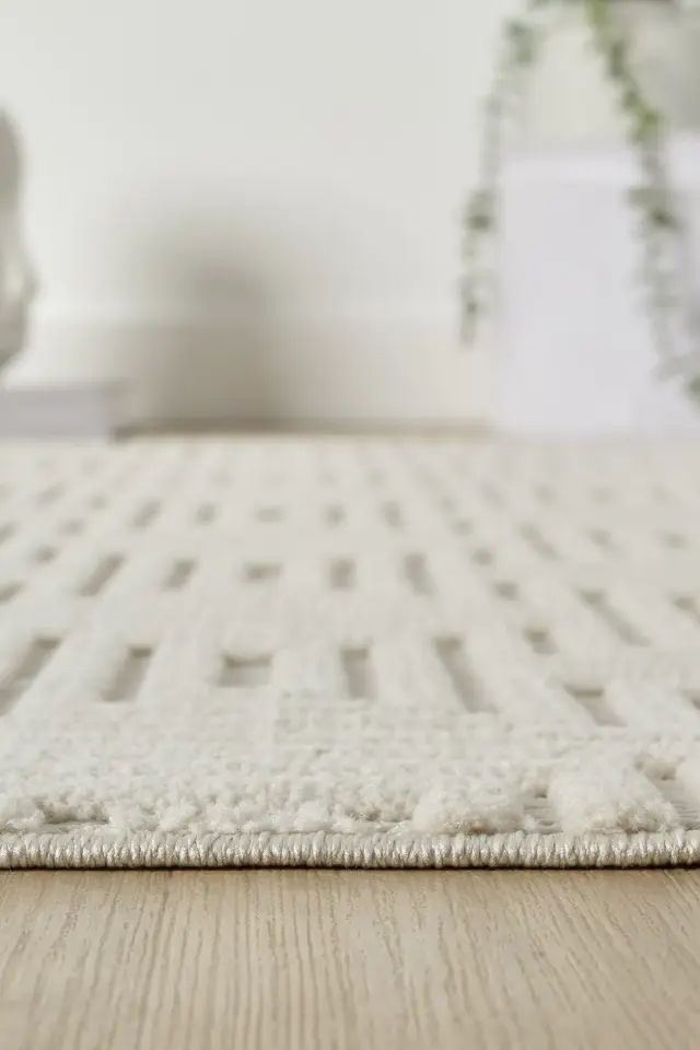 Seyran Halı Ruby 1550 Bej Kolay Temizlenen Hav Toz Vermez Etnik Halı