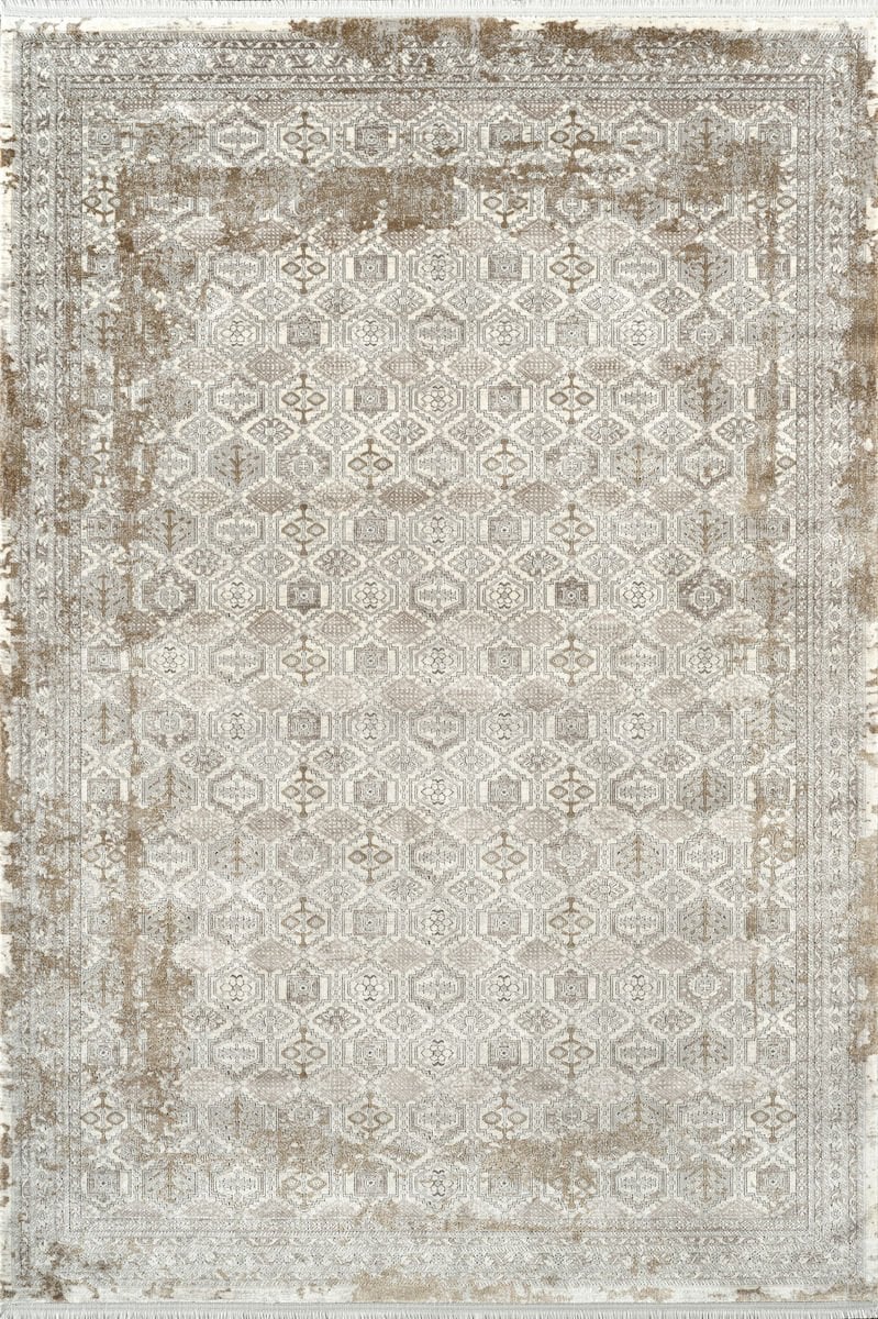 Royal Halı Diva DZ05A Bej Krem Kahve Etnik ve Geleneksel Desenli Neoklasik Halı