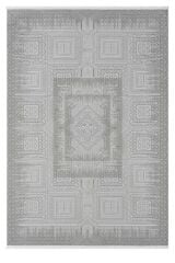 Seyran Halı Gusto 907 Gri Polyester Çerçeveli Dokuma Taban Saçaklı Modern Halı