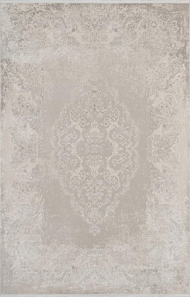Pierre Cardin Halı Pier Zen HG01B Krem Vizon Yumuşak Dokulu Modern Geleneksel Desenli Yüksek Kaliteli Halı