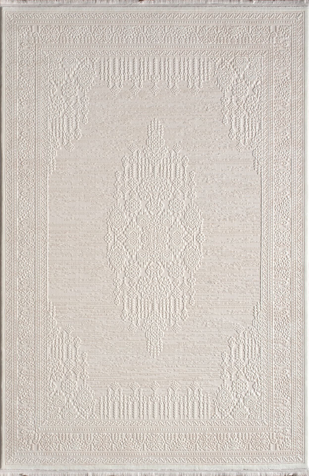 Artemis Halı Anetta 3320B Beyaz Akrilik Yüksek Kaliteli Klasik Oturma Odası ve Salon Halısı