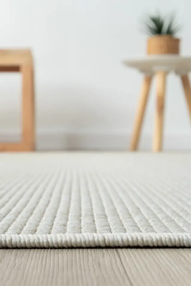 Seyran Halı Bombay 664 Krem Kolay Temizlenen Hav Toz Vermez Hasır Dokulu Balık Sırtı Sisal Halı