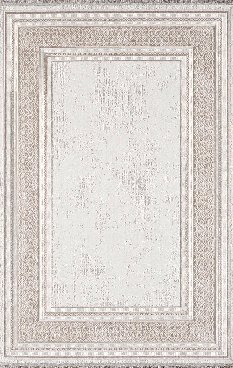 Artemis Halı Dior 2495B Kiremit Bej Akrilik Çerçeveli Klasik Oturma Odası ve Salon Halısı