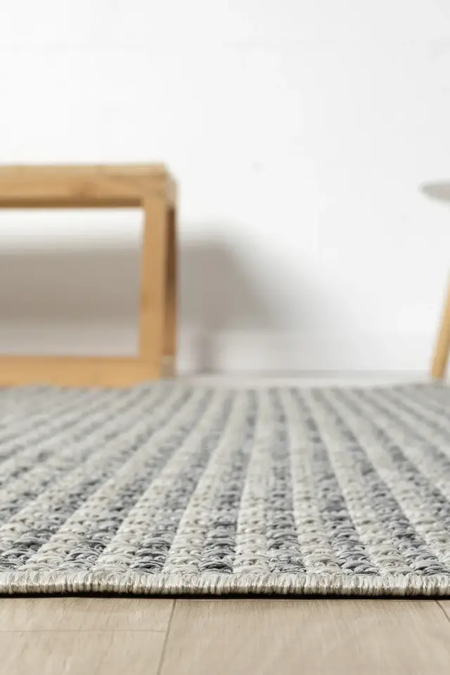 Seyran Halı Bombay 667 Gri Kolay Temizlenen Hav Toz Vermez Hasır Dokulu Balık Sırtı Sisal Halı