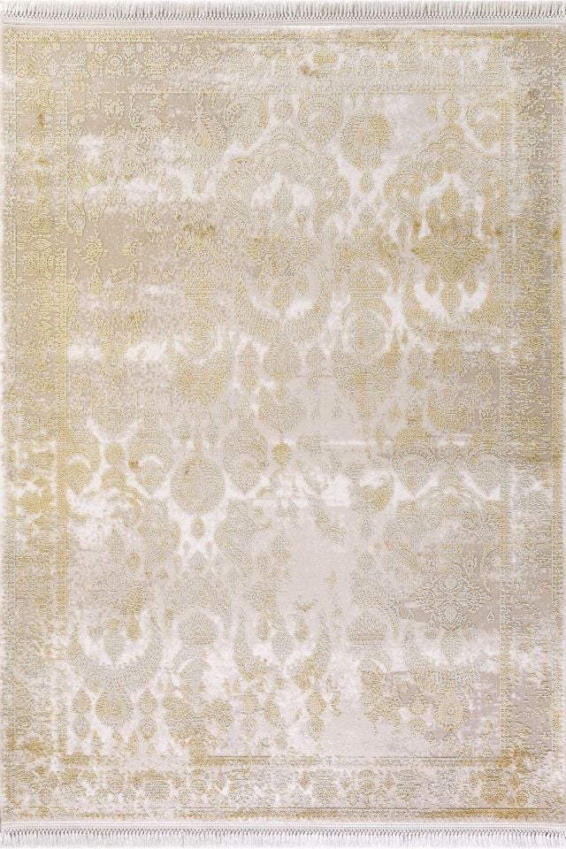 Artemis Halı Inspiration 0650D Bej Akrilik Viskon Bambu Yüksek Kaliteli Modern Şık Halı