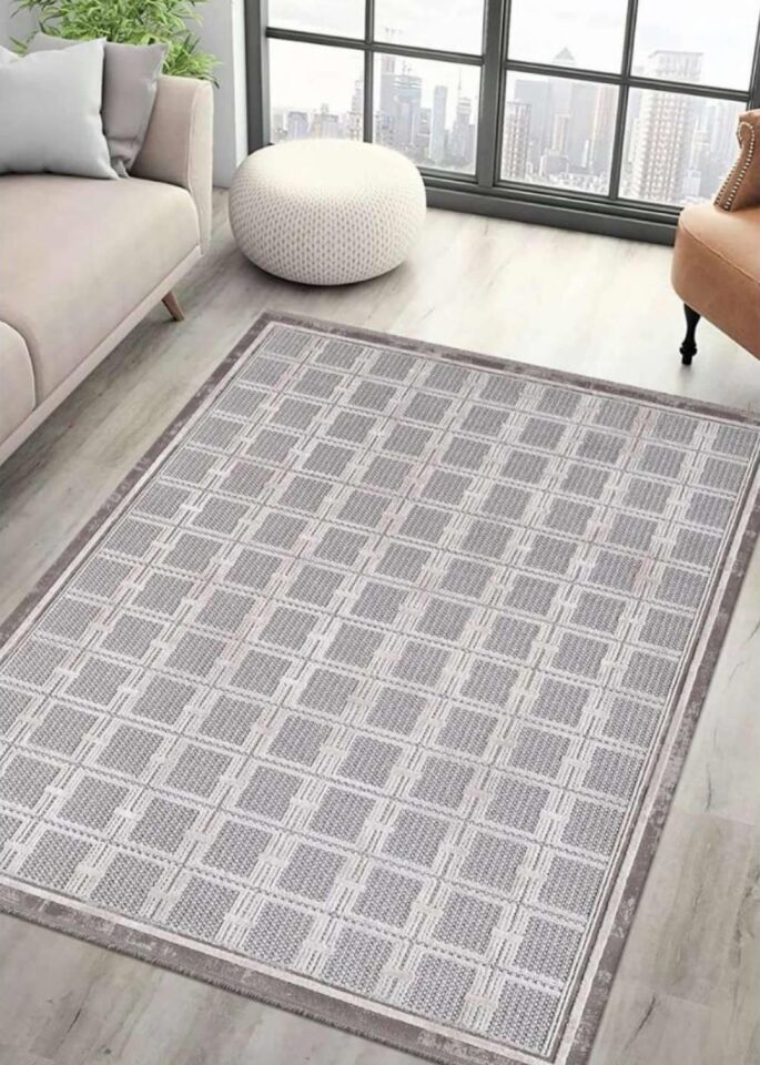 Royal Halı Serenity JV02A Gri Sade ve Modern Desenli Şık Makine Dokuması Halı