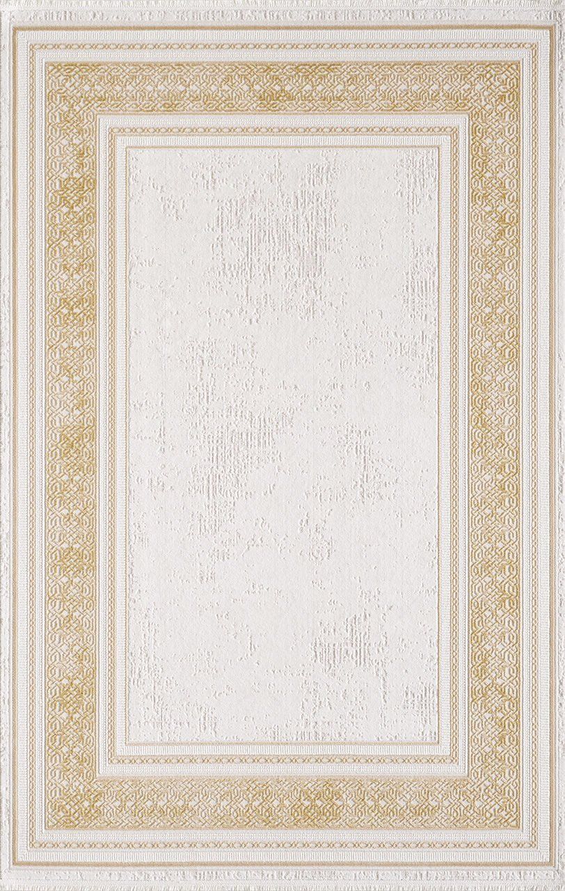 Artemis Halı Dior 2495C Gold Krem Akrilik Çerçeveli Klasik Oturma Odası ve Salon Halısı