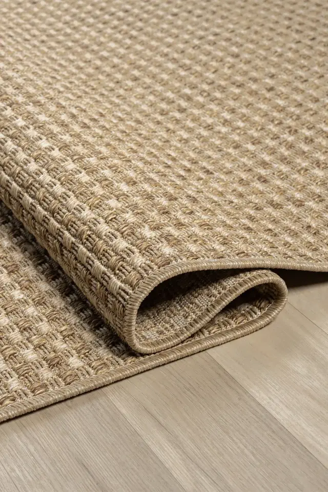 Seyran Halı Bombay 667 Kahve Kolay Temizlenen Hav Toz Vermez Hasır Dokulu Balık Sırtı Sisal Halı