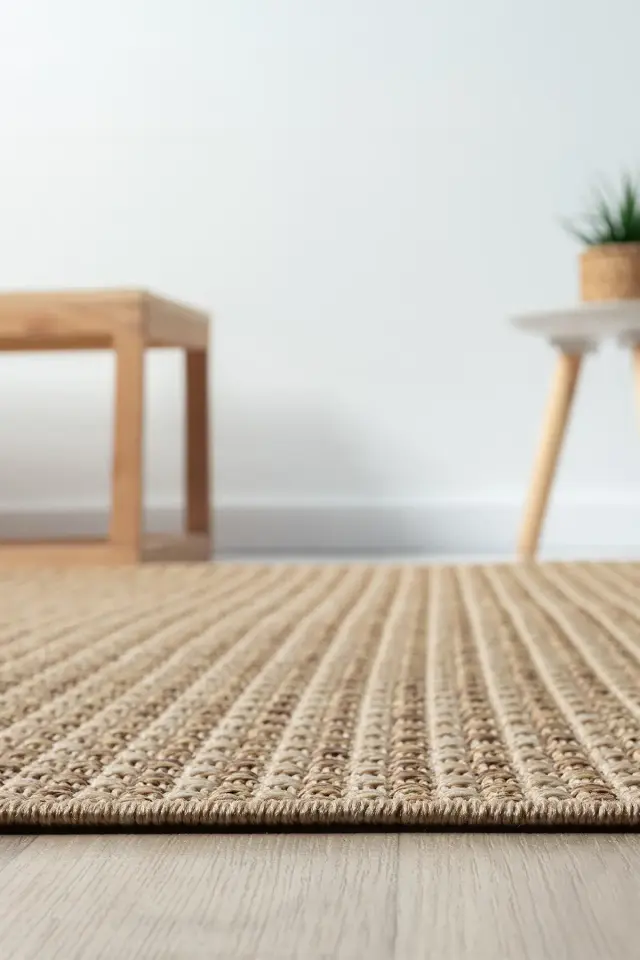 Seyran Halı Bombay 667 Kahve Kolay Temizlenen Hav Toz Vermez Hasır Dokulu Balık Sırtı Sisal Halı