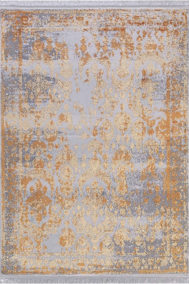 Artemis Halı Inspiration 0650E Sarı Akrilik Viskon Bambu Yüksek Kaliteli Modern Şık Halı