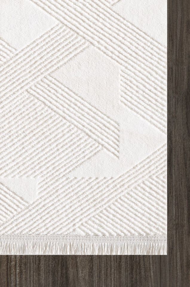 Artemis Halı Samoa 2387A Krem Akrilik Modern Oturma Odası ve Salon Halısı
