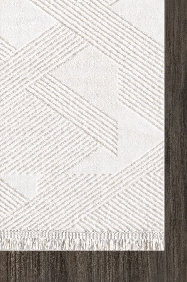 Artemis Halı Samoa 2387A Krem Akrilik Modern Oturma Odası ve Salon Halısı