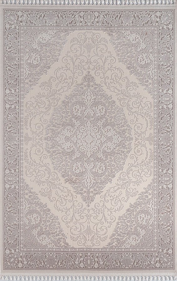 Sanat Halı Delüks 6980 Gri Akrilik Polyester Yüksek Kalite Modern Halı