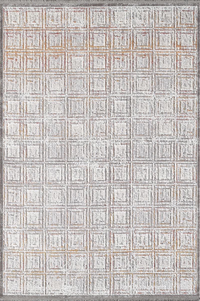 Royal Halı Serenity JV03D Gri Sarı Sade ve Modern Desenli Yumuşak Dokulu Şık Makine Dokuması Halı