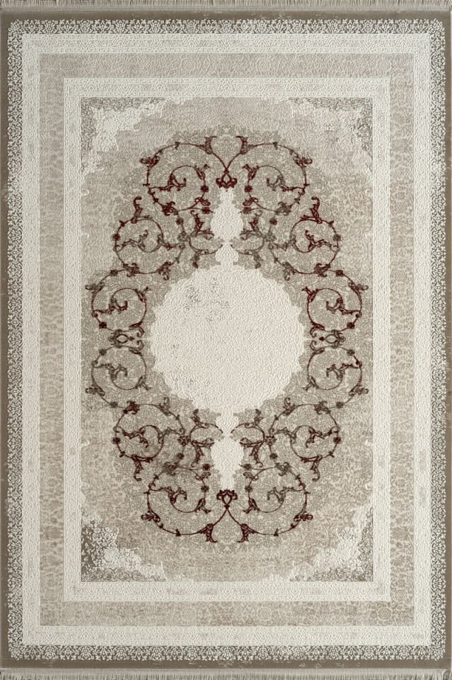 Royal Halı Kim Royal KC09A Bej Kahve Krem Akrilik Yumuşak Dokulu Modern Klasik Halı