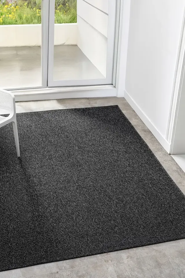 Seyran Halı Bombay 662 Antrasit Kolay Temizlenen Hav Toz Vermez Hasır Dokulu Sisal Yolluk