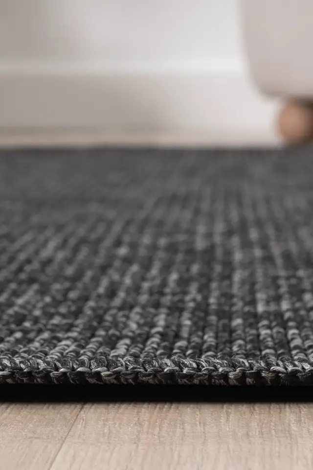 Seyran Halı Bombay 662 Antrasit Kolay Temizlenen Hav Toz Vermez Hasır Dokulu Sisal Yolluk