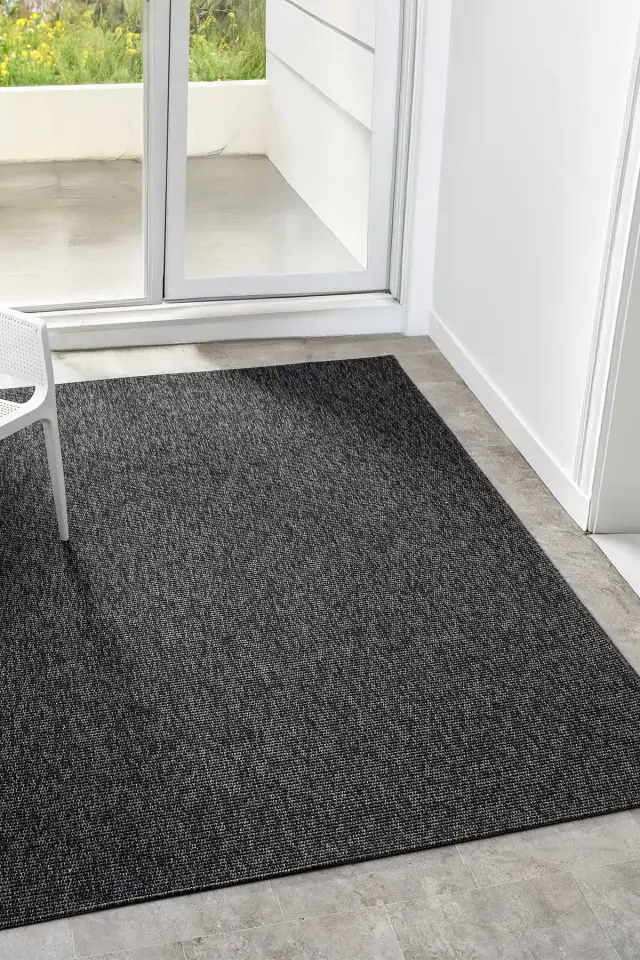 Seyran Halı Bombay 664 Antrasit Kolay Temizlenen Hav Toz Vermez Hasır Dokulu Sisal Yolluk