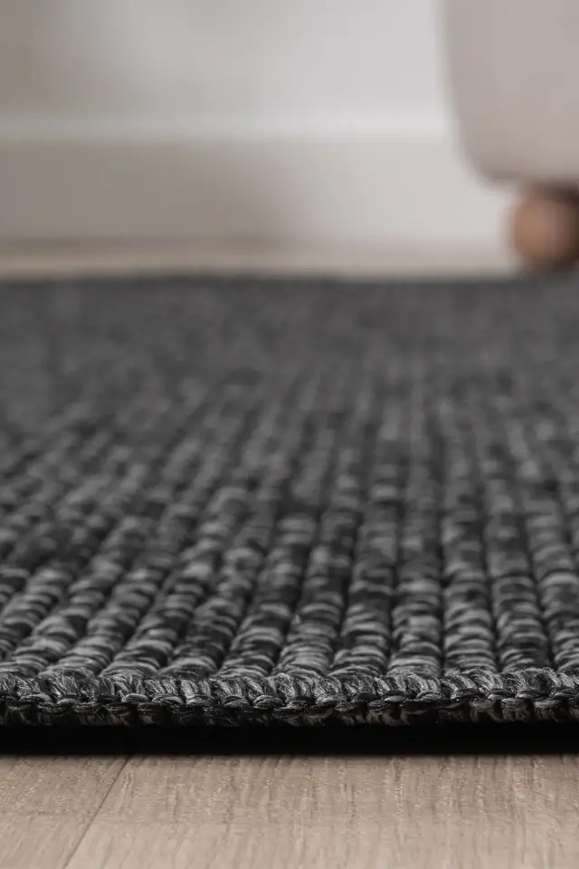 Seyran Halı Bombay 664 Antrasit Kolay Temizlenen Hav Toz Vermez Hasır Dokulu Sisal Yolluk