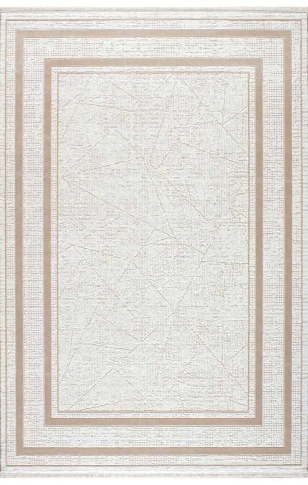 Artemis Halı Murano 2990C Kemik Bej Akrilik Çerçeveli Yumuşak Dokulu Oturma Odası Halısı