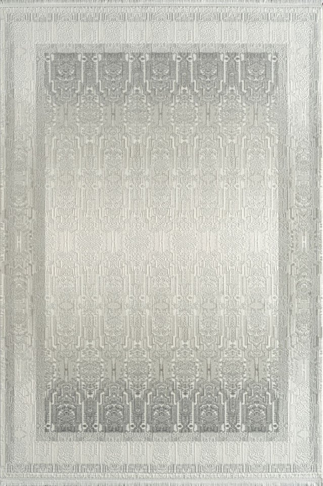 Royal Halı Momento ZV05A Bej Gri Akrilik Yumuşak Dokulu Otantik Çizgili Halı