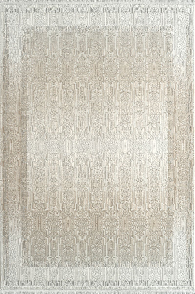 Royal Halı Momento ZV05B Bej Krem Akrilik Yumuşak Dokulu Otantik Çizgili Halı