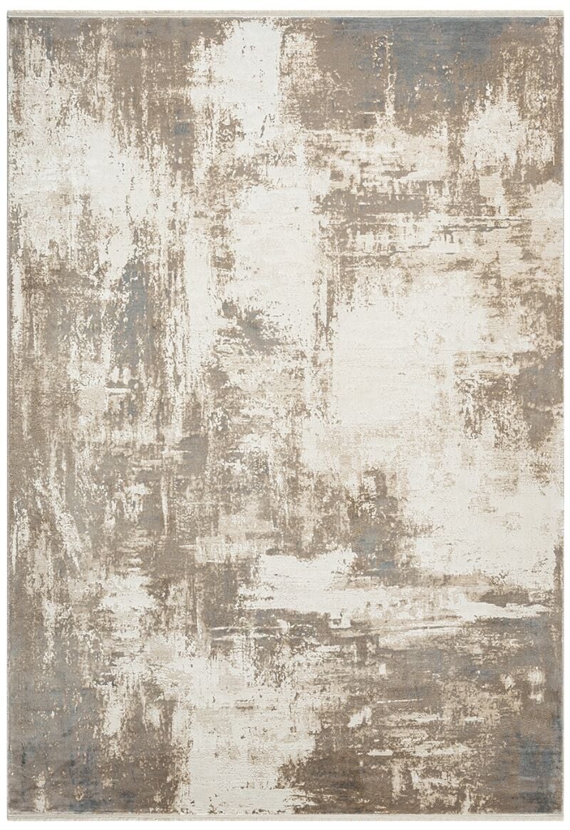 Elexus Halı Olimpos 3753 Bej Akrilik Viskon Yüksek Kaliteli Modern Salon Halısı