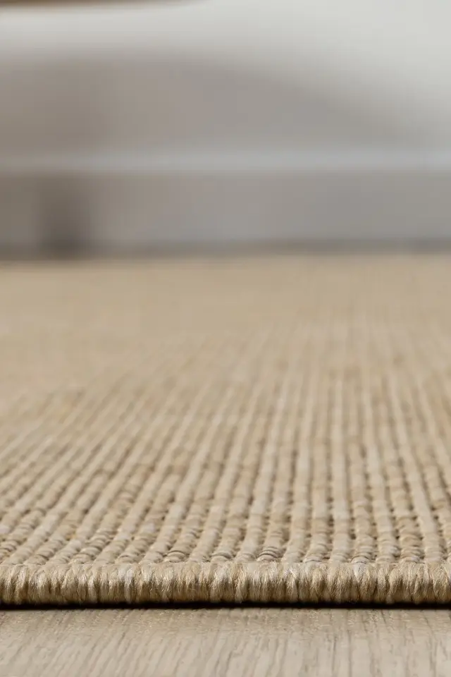 Seyran Halı Bombay 662 Bej Kolay Temizlenen Hav Toz Vermez Hasır Dokulu Balık Sırtı Sisal Yolluk