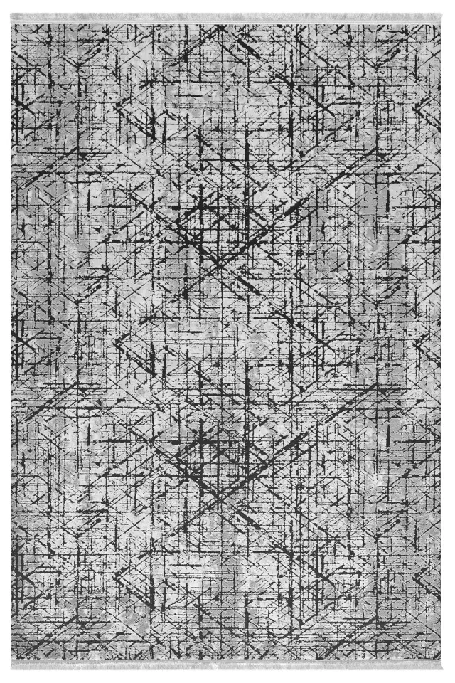 Seyran Halı Roma 421 Gri Siyah Akrilik Yüksek Kaliteli Modern Şık Halı