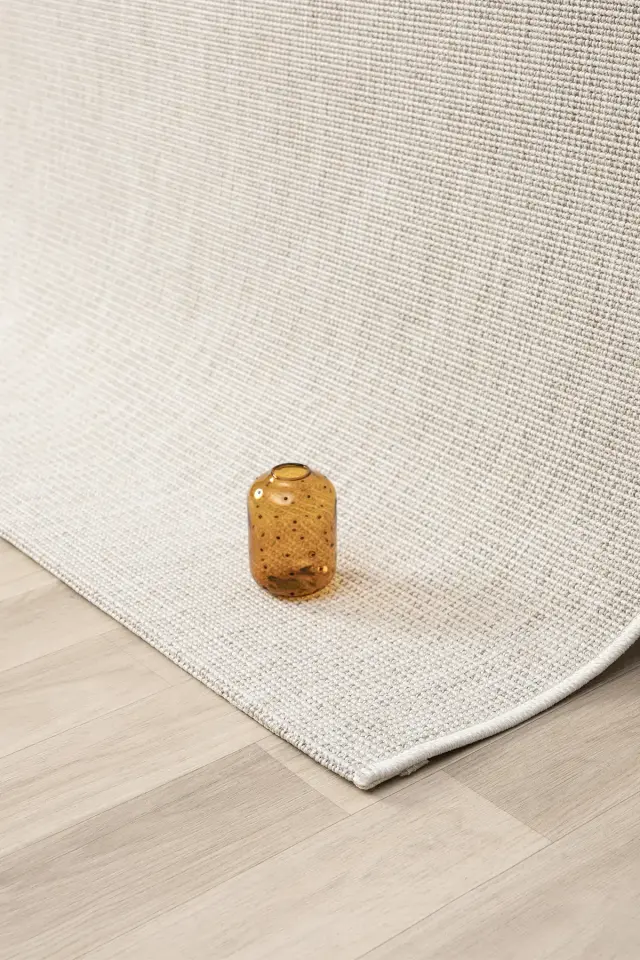 Seyran Halı Bombay 662 Krem Kolay Temizlenen Hav Toz Vermez Hasır Dokulu Balık Sırtı Sisal Yolluk