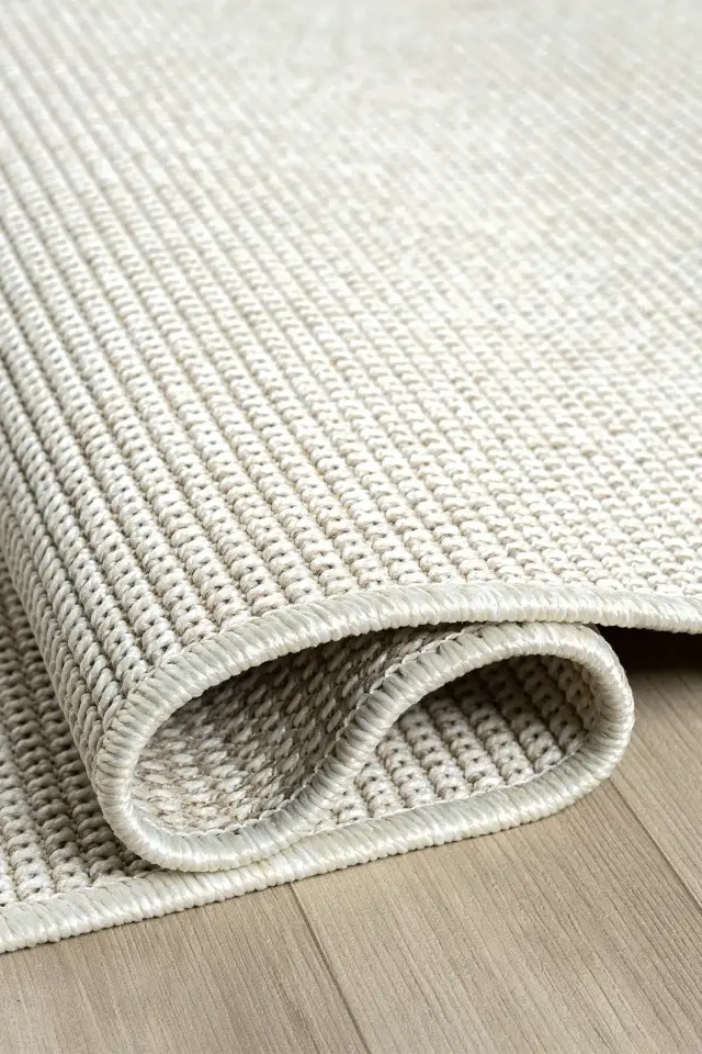 Seyran Halı Bombay 664 Krem Kolay Temizlenen Hav Toz Vermez Hasır Dokulu Balık Sırtı Sisal Yolluk