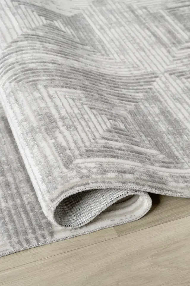 Seyran Halı Roma 422 Gri Akrilik Yüksek Kaliteli Modern Şık Halı