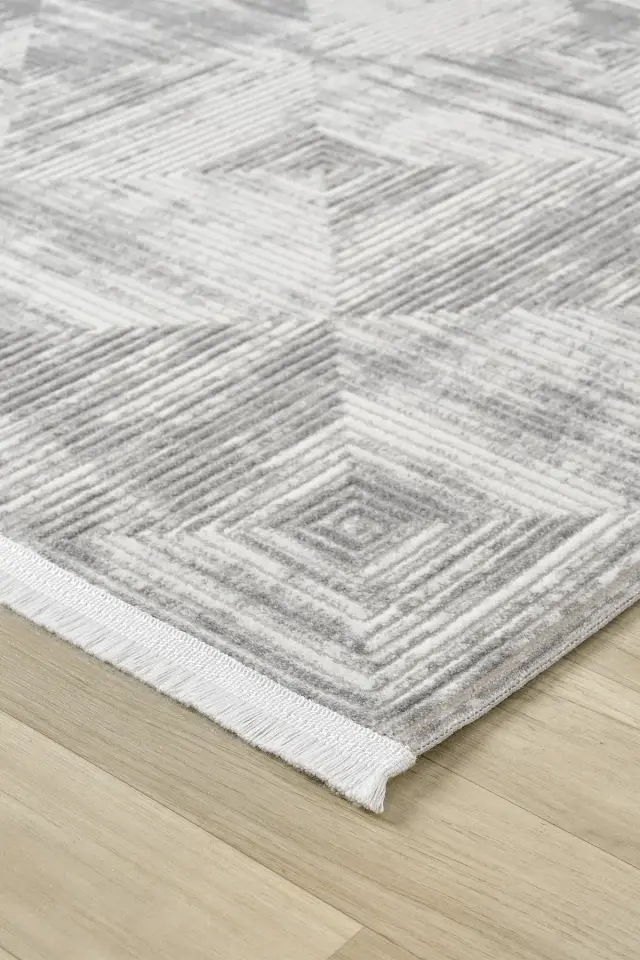 Seyran Halı Roma 422 Gri Akrilik Yüksek Kaliteli Modern Şık Halı