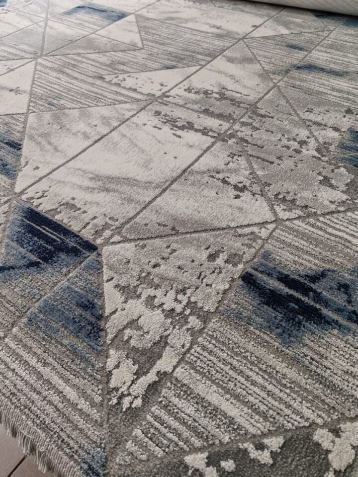 Artemis Halı Samoa 2382A Lacivert Gri Akrilik Modern Oturma Odası ve Salon Halısı