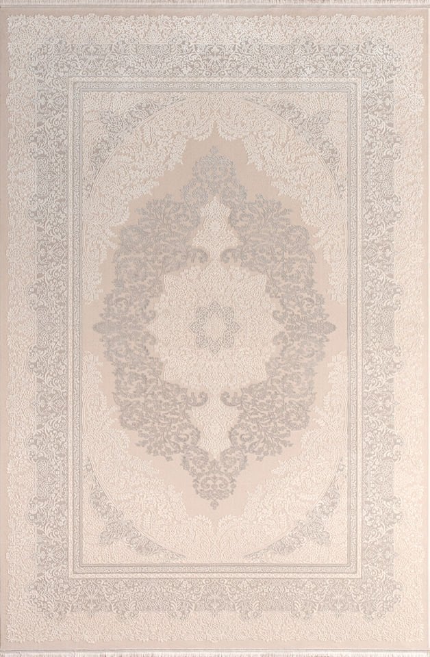 Royal Halı Nil NB05B Bej Yumuşak Dokulu Viskon Iplik Sık Dokuma Modern Ipek Halı