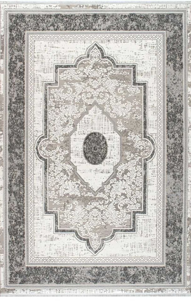 Artemis Halı Murano 2994E Gri Krem Akrilik Çerçeveli Yumuşak Dokulu Oturma Odası Halısı