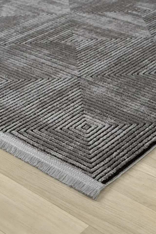 Seyran Halı Roma 423 Antrasit Akrilik Yüksek Kaliteli Modern Şık Halı