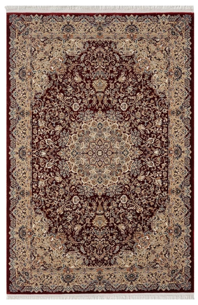Royal Halı Jasmin IJ04A Kırmızı Etnik Desenli Akrilik Makine Halısı
