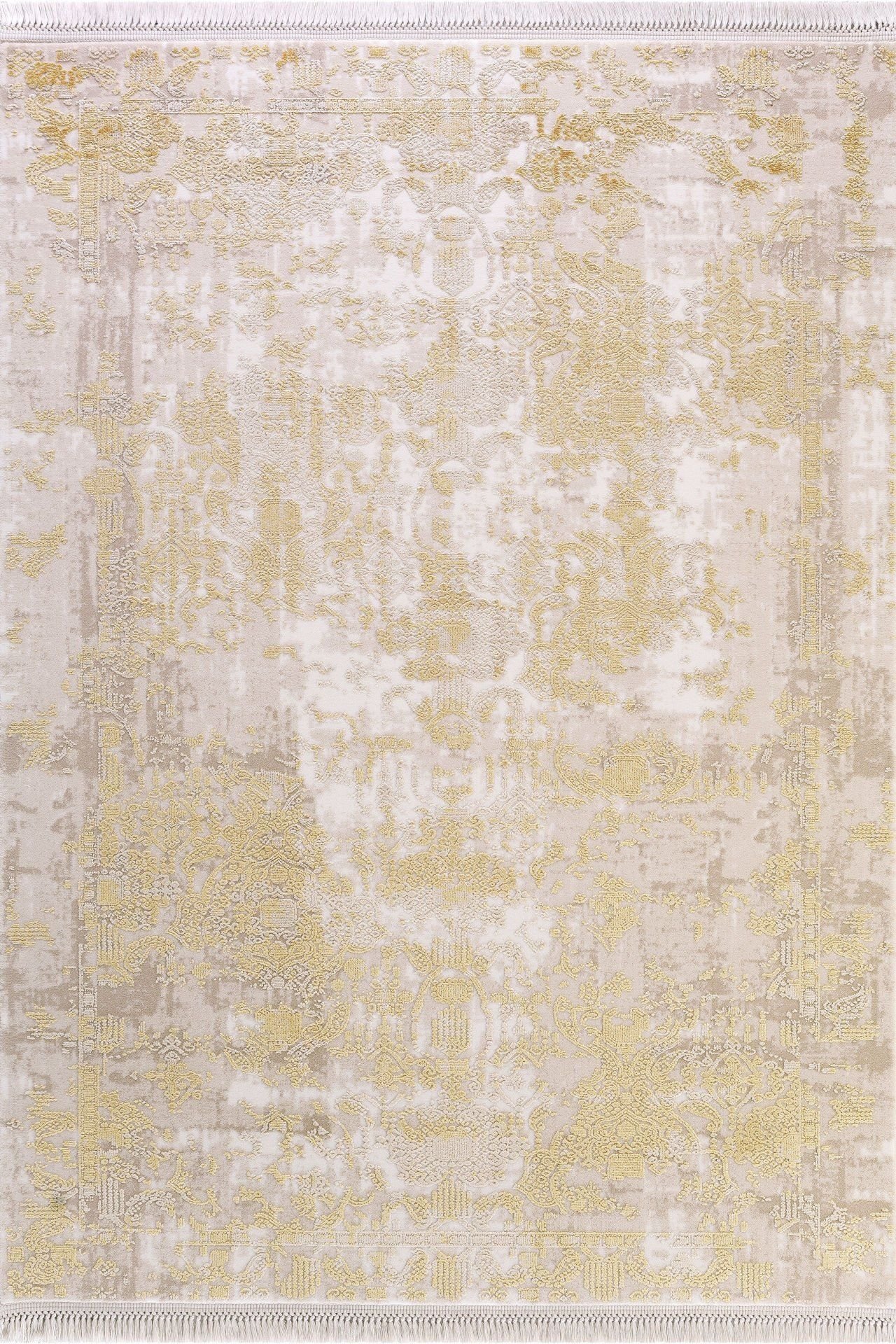 Artemis Halı Inspiration 0651D Sarı Akrilik Viskon Bambu Yüksek Kaliteli Modern Şık Halı