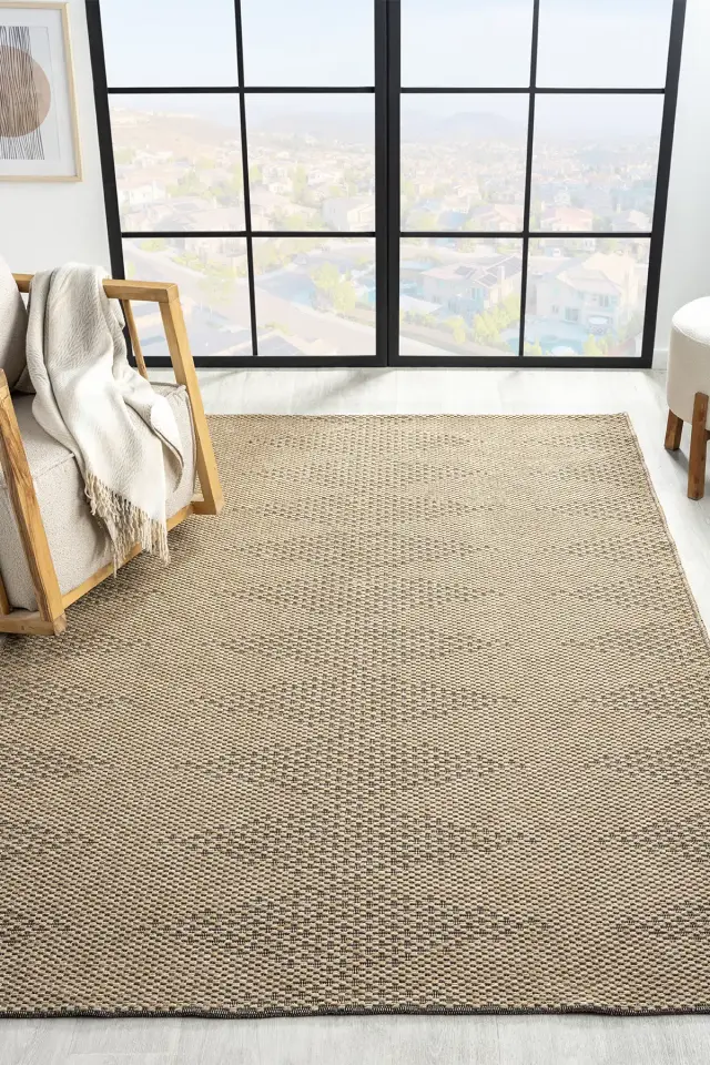 Seyran Halı Cozy Wool 711 Kahve Modern Şık Yumuşak Dokulu Halı