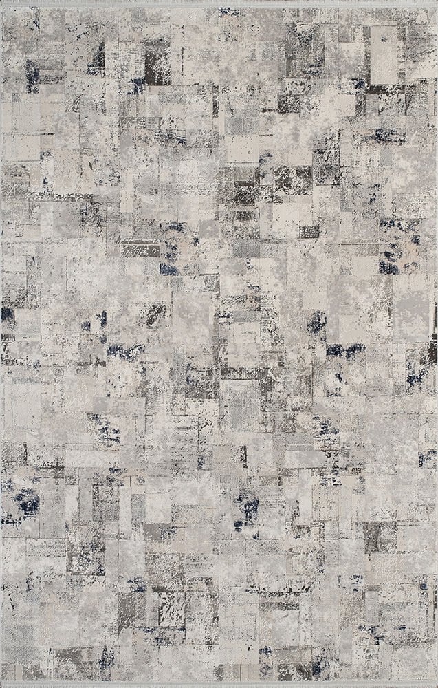 Pierre Cardin Halı Pier Zen HG14A Krem Gri Mavi Modern ve Geleneksel Desenli Kaliteli Halı