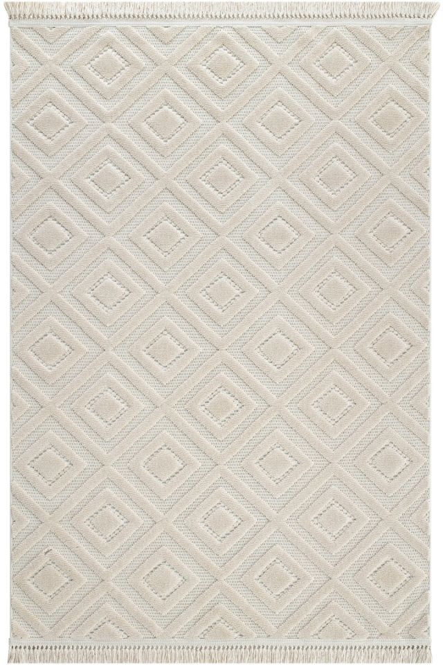 Luxess Halı Dizayn 1089 Bej Polyester Şönil İskandinav Tarz Yüksek Kaliteli Halı